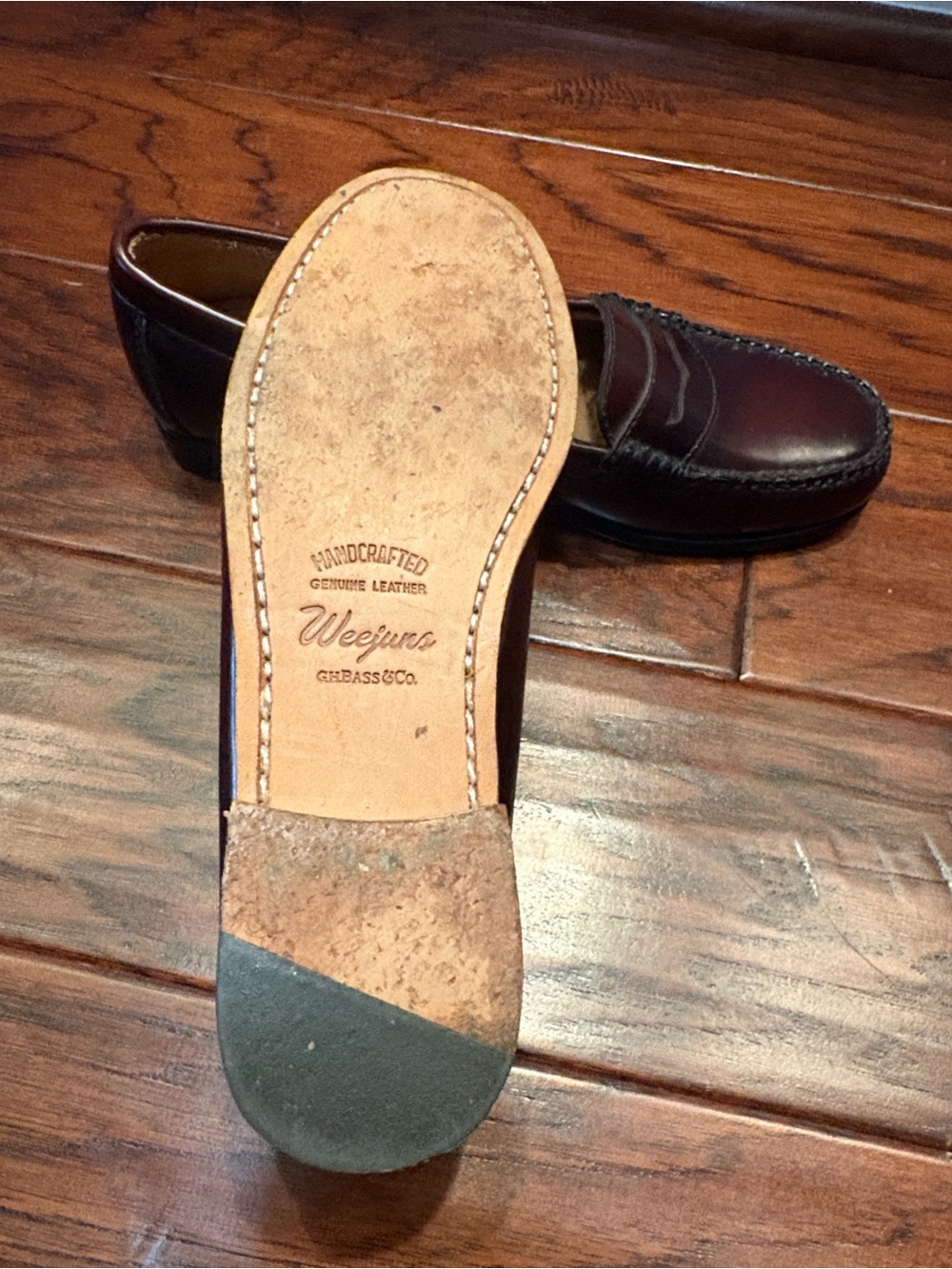 Women’s Classic Penny Loafers - Burgundy Leather - Picture 5 of 5